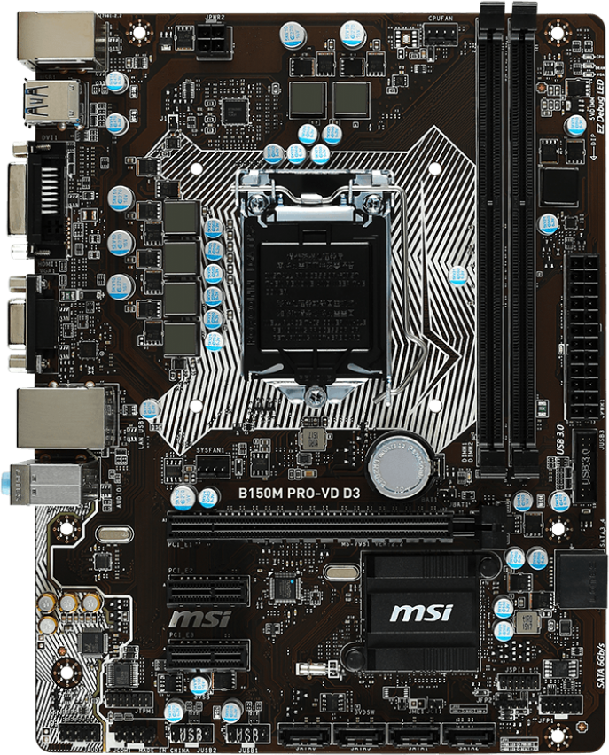 MSI B150M PRO-VD D3 - Motherboard Specifications On MotherboardDB